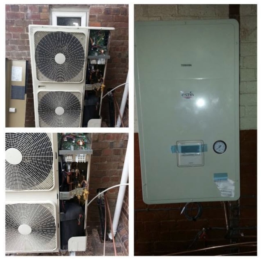 An air source heat pump and indoor unit installed by Central Gas